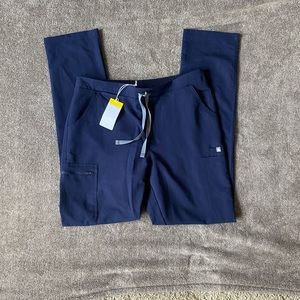 NEW FIGS Women Navy Blue Yola Scrub Pant Medium Tall